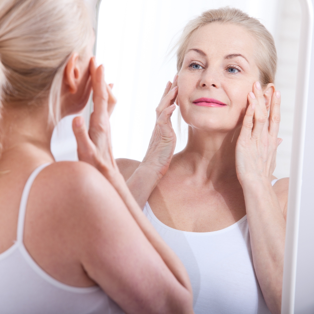 Woman with refreshed, naturally rejuvenated skin
